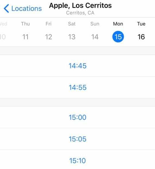 Apple Support Datum und Uhrzeit für Termin mit Apple Store Genie auswählen