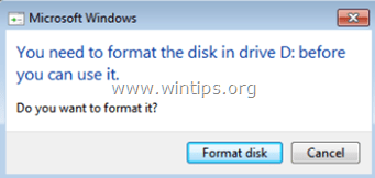 उपयोग करने से पहले डिस्क को प्रारूपित करने की आवश्यकता है