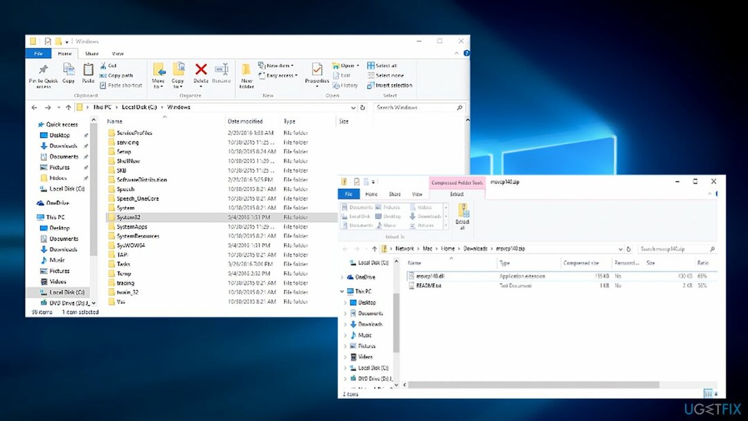 Salin file yang hilang ke folder System32