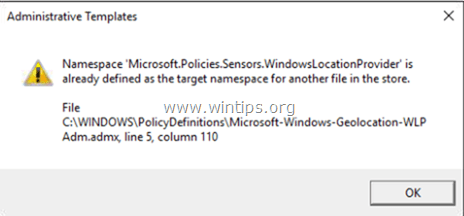 Namespace Microsoft. Políticas. Sensores. WindowsLocationProvider