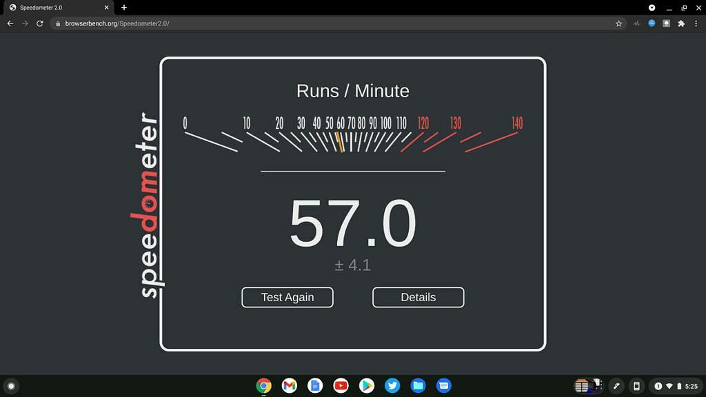 Acer Spin 514 snelheidsmeter