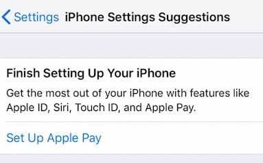 ignora la configurazione del pagamento Apple durante l'aggiornamento dell'iPhone
