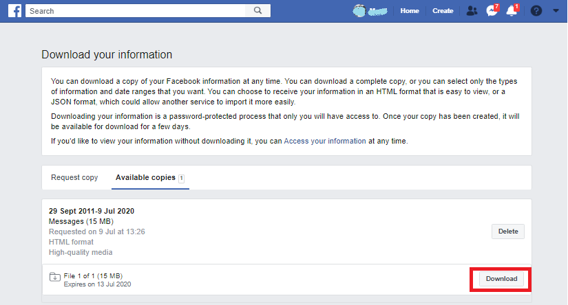 Como restaurar mensagens excluídas do Facebook