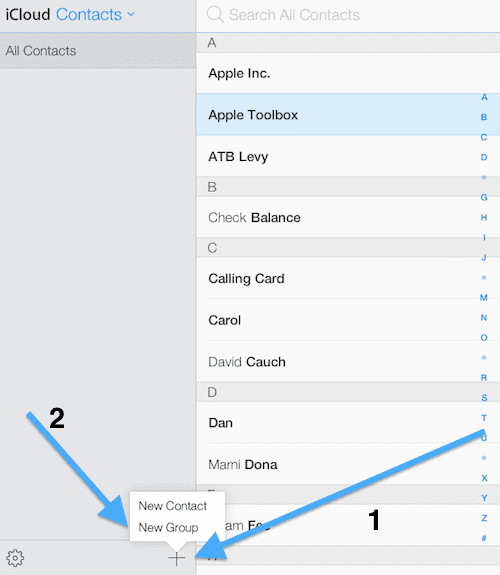 iCloud Gruppe erstellen