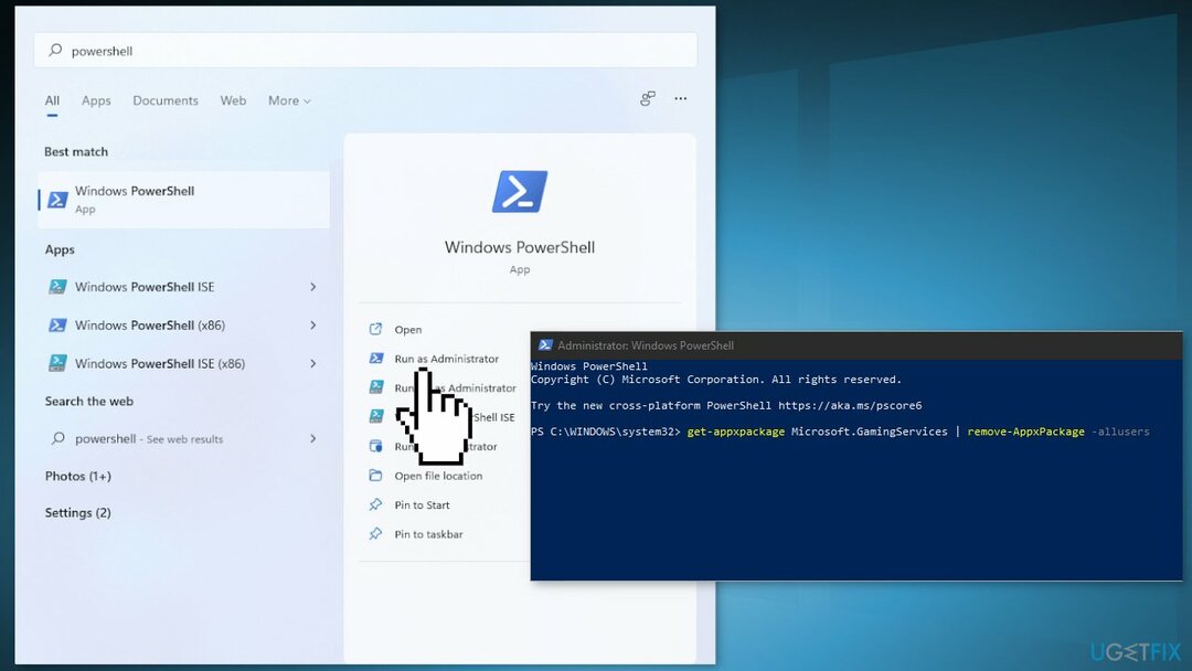 Použijte Windows Powershell