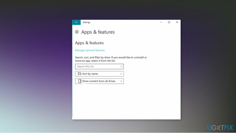 Apps en functies op Win 10