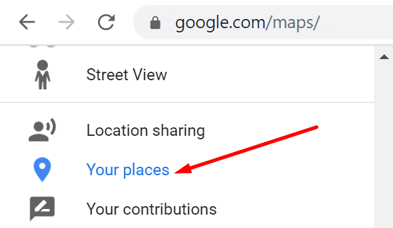 Google отображает ваши места на карте