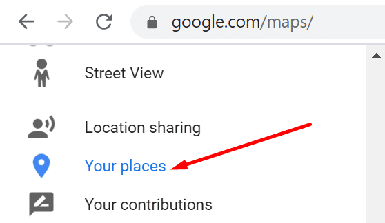 google maps vaše místa