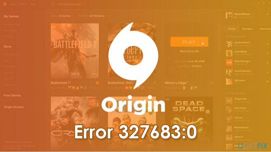 Kuidas parandada päritolu viga 327683:0?