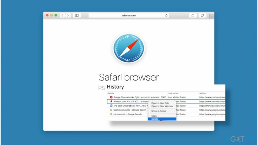 Видалення окремих елементів історії перегляду Safari