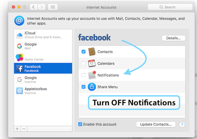 As notificações do Facebook continuam se repetindo no MacBook, como corrigir