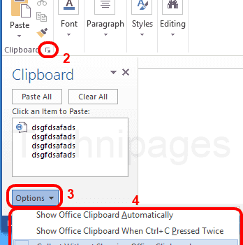 Office 20162013: Включете Office Clipboard OnOff