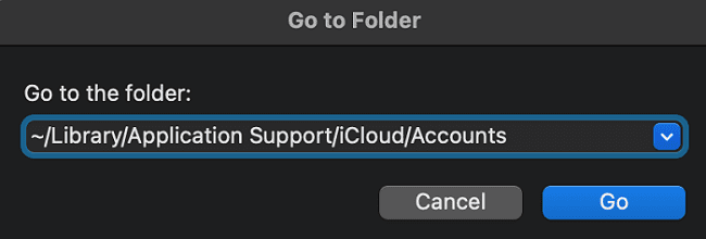 gehe zu-icloud-account-folder-mac