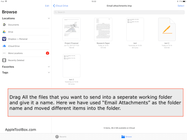 Πώς να δημιουργήσετε αρχεία Zip από την εφαρμογή Files στο iOS 11
