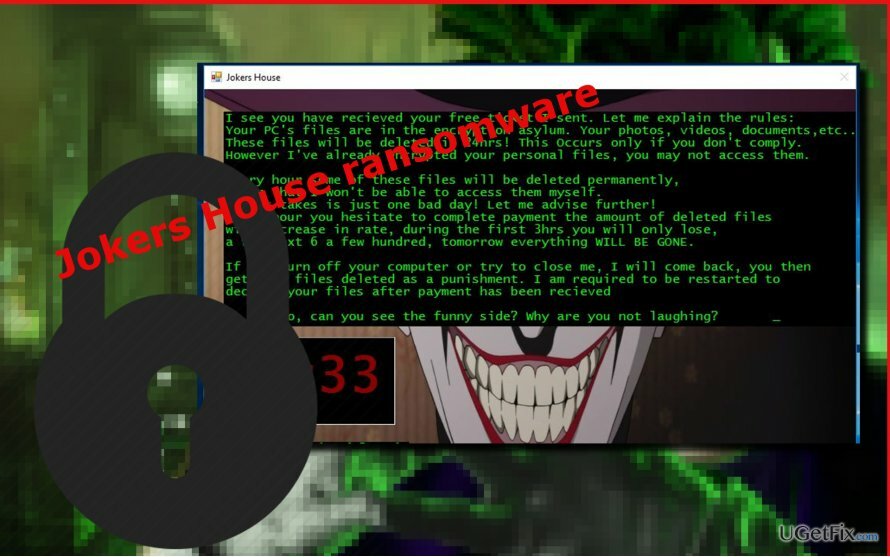 Jokers House 바이러스에 의해 잠긴 데이터 암호 해독
