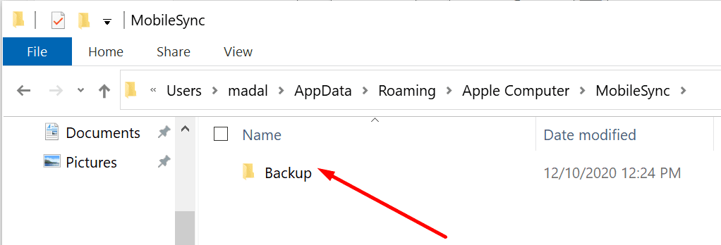 iphone mobilesync mappe backup