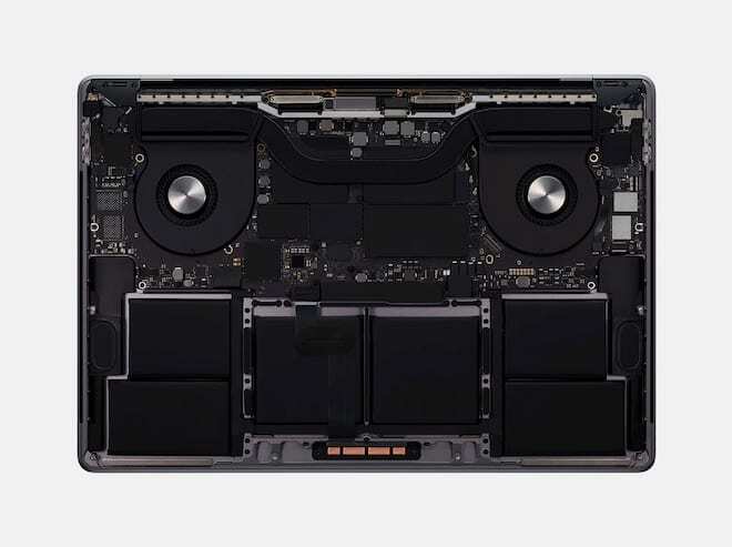 MacBook Pro 16 pouces - Composants internes