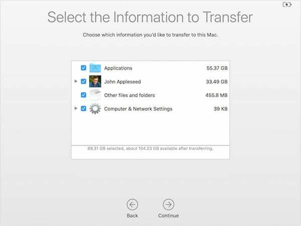 macOS-i migratsiooniassistent 4