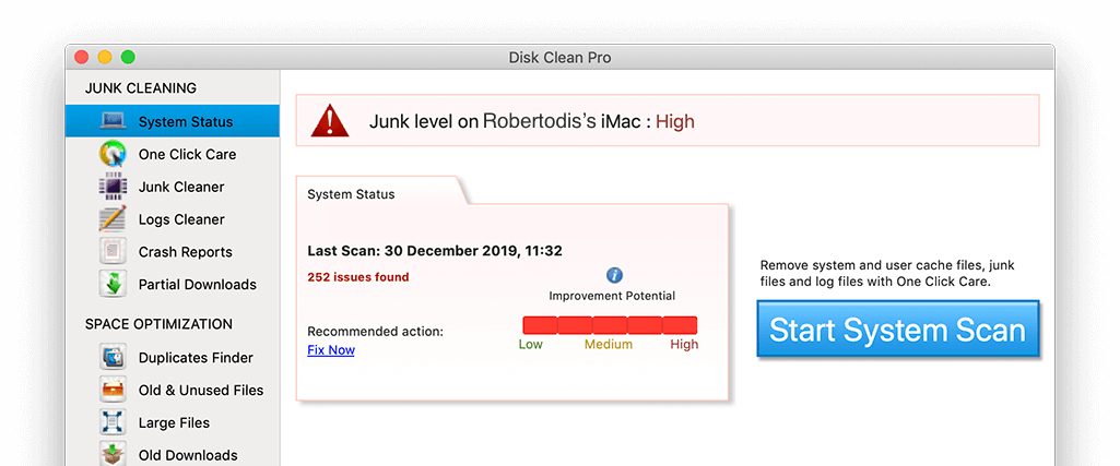 डिस्क क्लीन प्रो - CleanMyMac वैकल्पिक