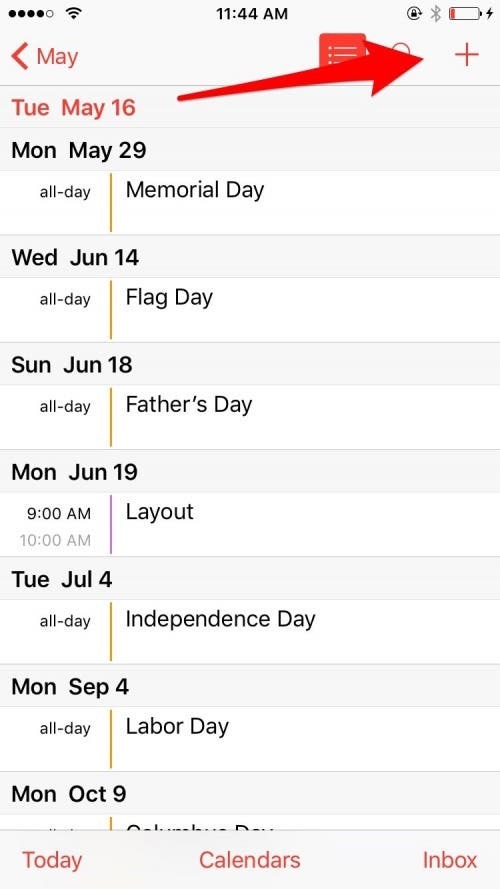 Kopīgojiet kalendāru iPhone