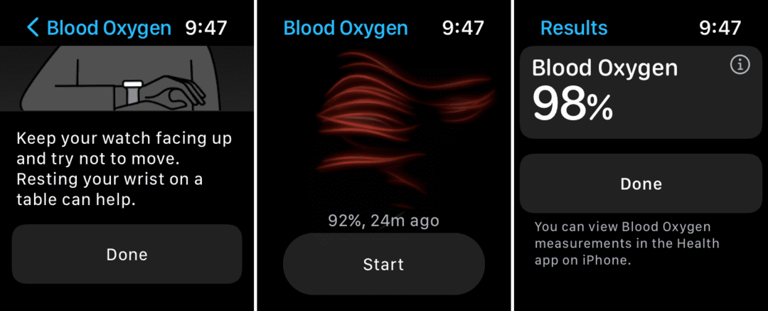 Bloedzuurstof meten op Apple Watch Ultra - walkthrough 2