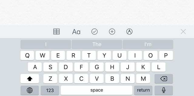 iPhone, Bilah Pintasan Keyboard iPad Menghilang, Perbaiki