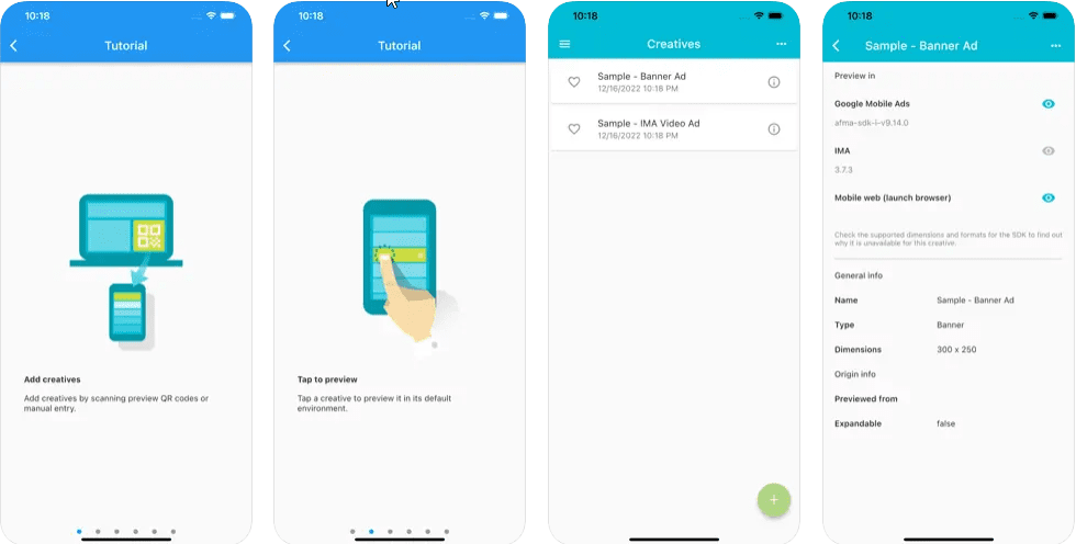 Anteprima della creatività per iOS dell'app Google