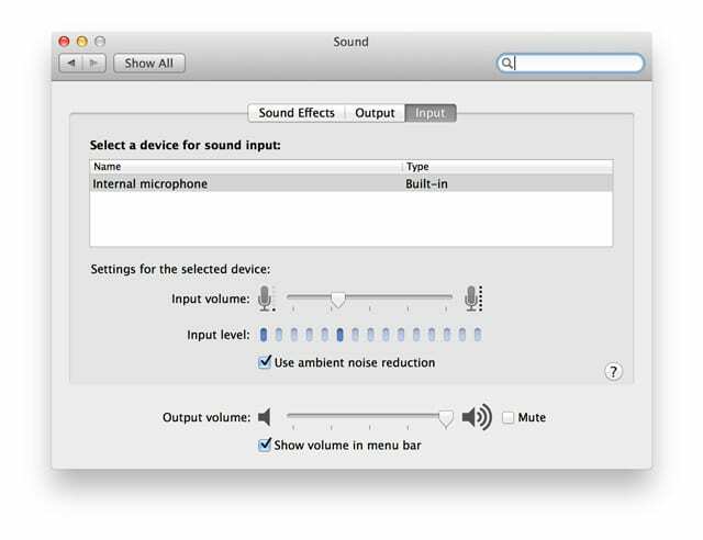 riduzione del rumore ambientale su vecchi Mac e MacBook con Mac OS X