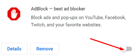 كروم تعطيل Adblocker