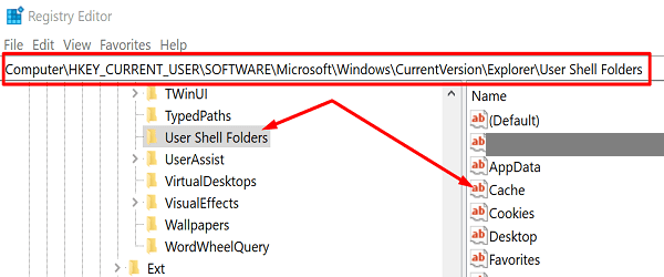 User-shell-folders-registry-editor-windows-10