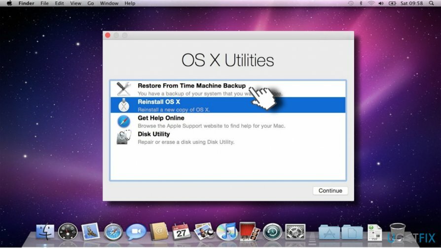 Obnovite Mac iz varnostne kopije Time Machine