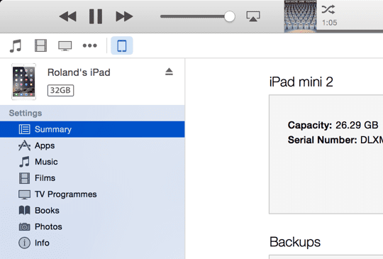 Пристрої iTunes 12