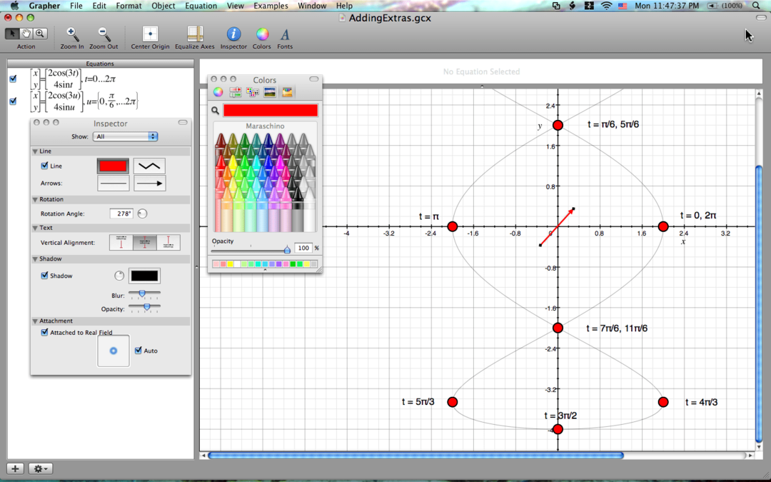 الأداة المساعدة macOS Grapher