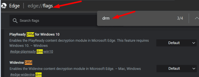 drm-Einstellungen Edge-Browser