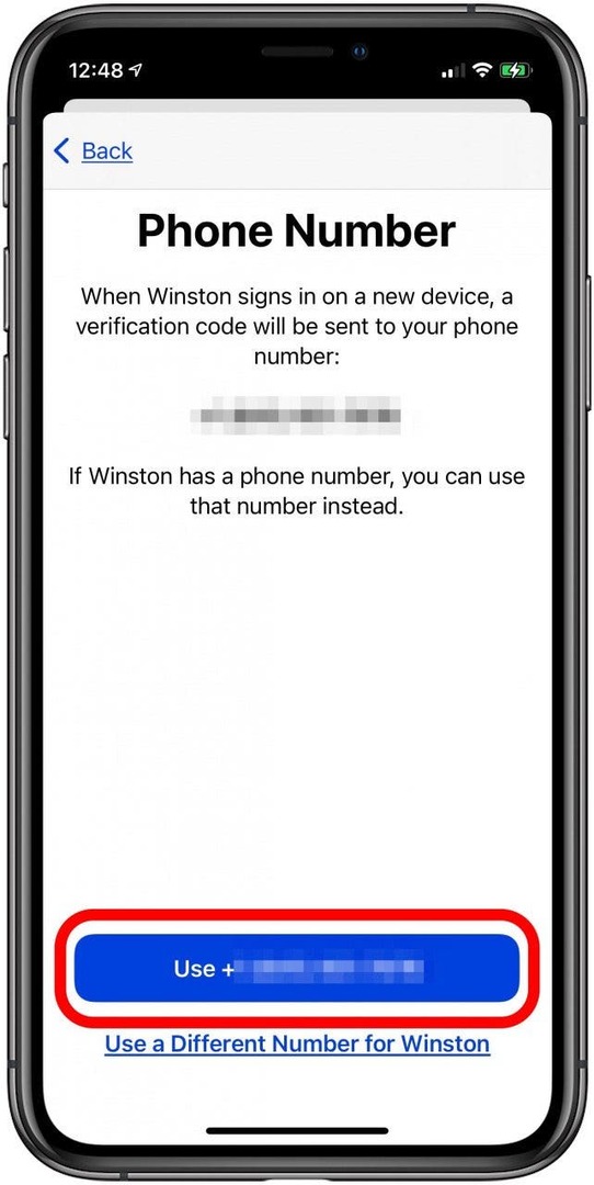 válasszon telefonszámot az Apple ID-hez társítani