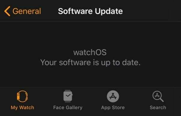 watchOS Twoje oprogramowanie jest aktualne