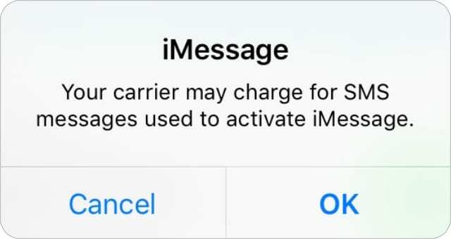 SMS-оповещение об активации iMessage с iPhone