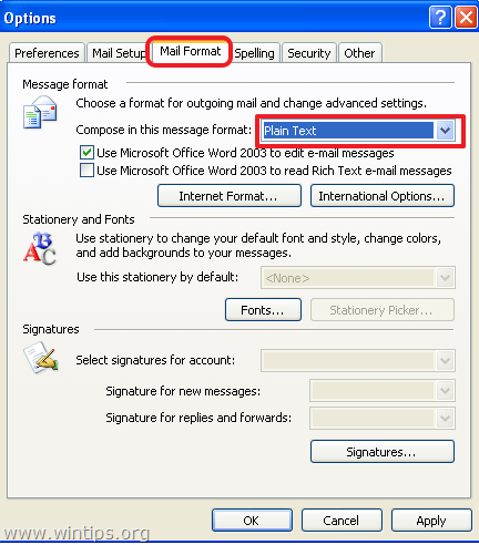 e-postformat Outlook