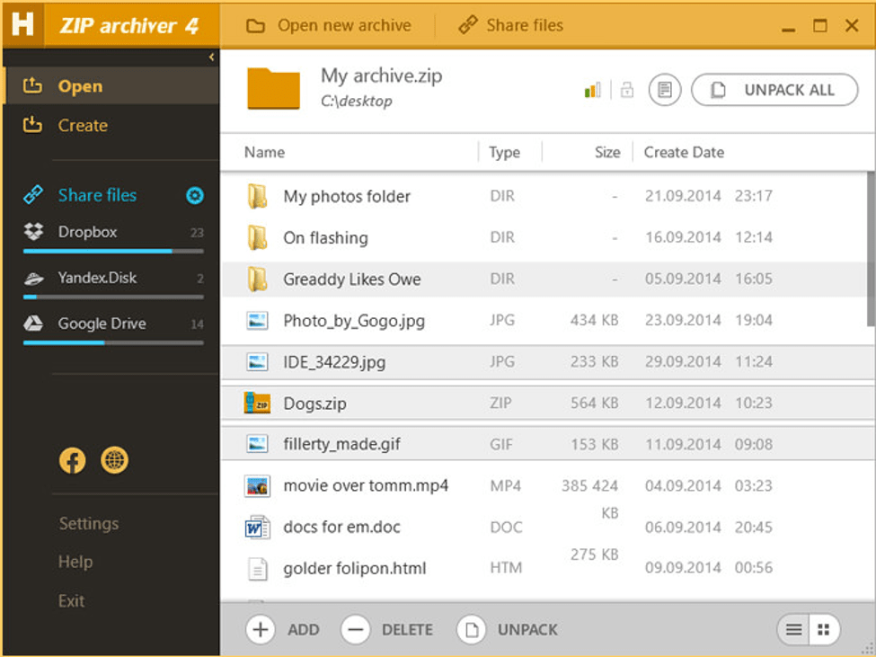 Archivador ZIP libre de hámster