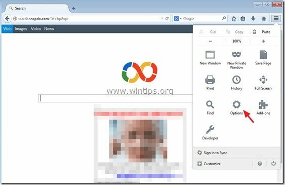 удалить-linkury-search.snapdo.com-firefox