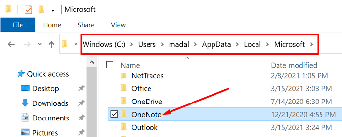 onenote-cache-dossier