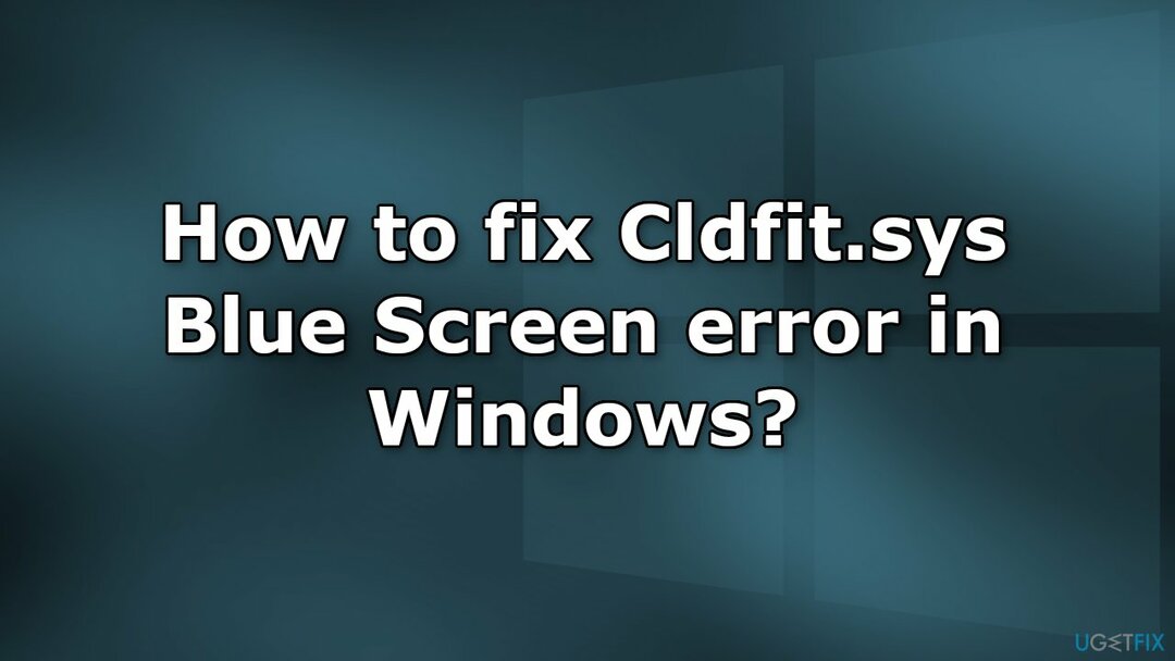 Как исправить ошибку «синий экран» Cldfit.sys в Windows