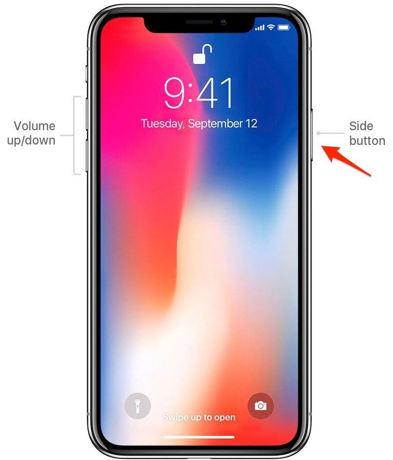 vypněte iphone X