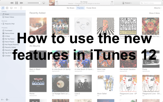 มีอะไรใหม่ใน iTunes 12 รูปภาพหลัก