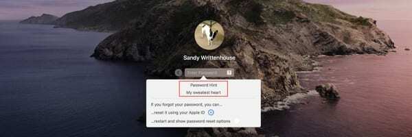 Kirjautumisnäytön salasanavinkki Mac