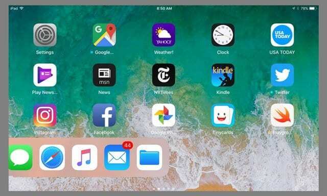 როგორ გამოვიყენოთ თქვენი iPad Dock iOS 11-ში