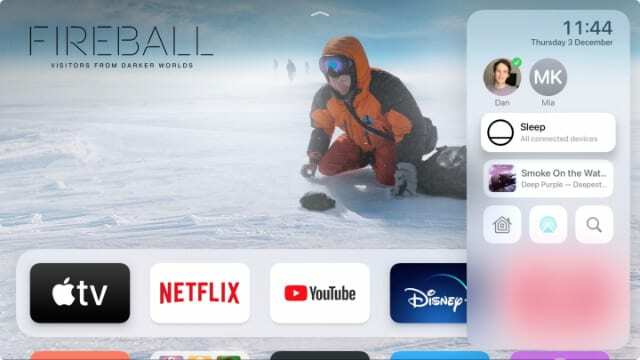 Kontrolni centar na Apple TV-u