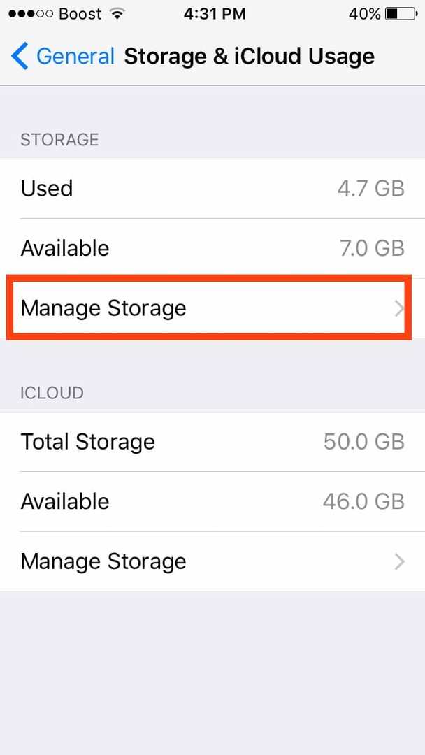 Tjek iPhone Storage før iOS 10 Installation