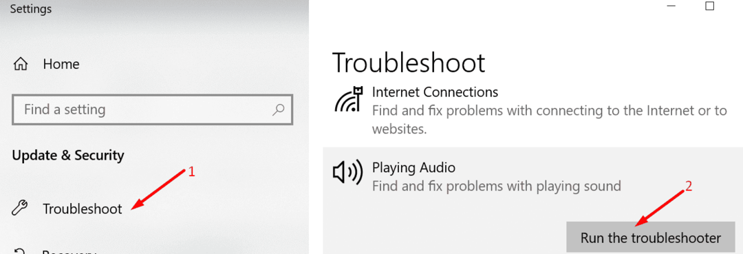 zaženite orodje za odpravljanje težav z zvokom Windows 10
