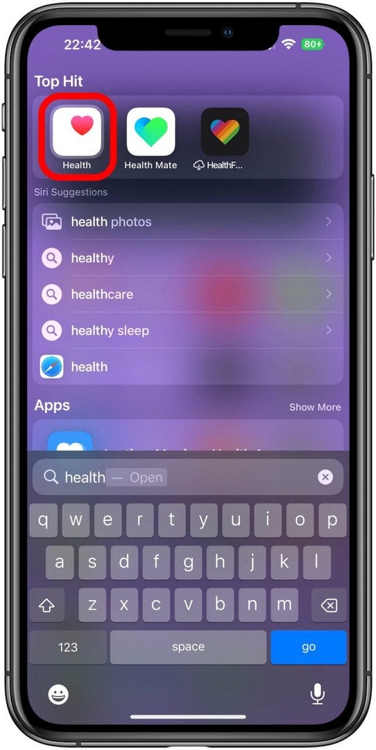 Open de Gezondheid-app.